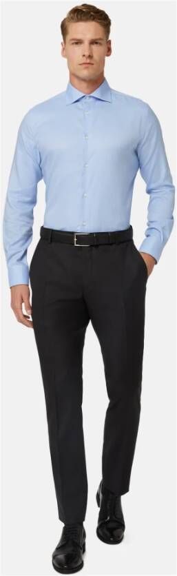 Boggi Milano Formal Shirts Blauw Heren