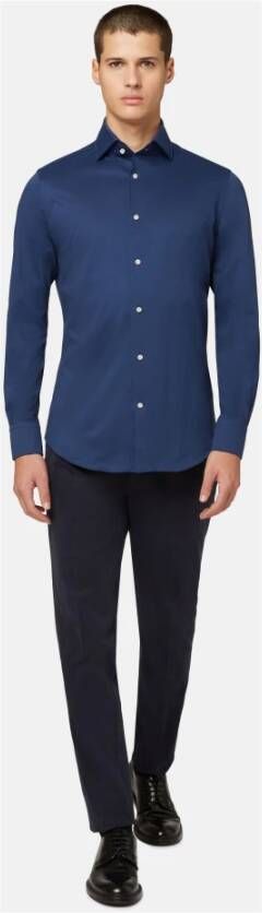 Boggi Milano Polo Shirts Blauw Heren