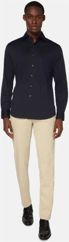 Boggi Milano Polo Shirts Blauw Heren