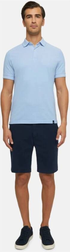 Boggi Milano Polo Shirts Blauw Heren