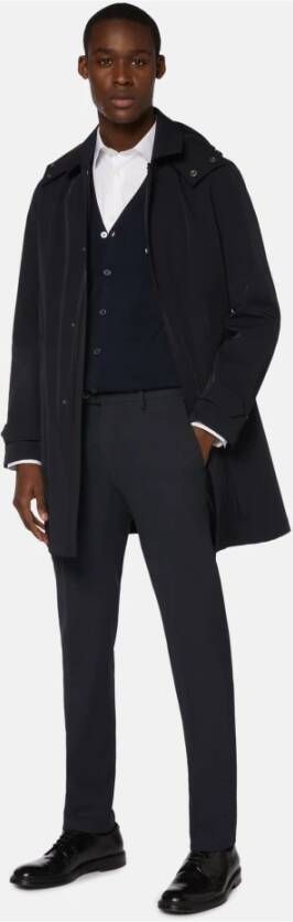 Boggi Milano Trench Coats Blauw Heren