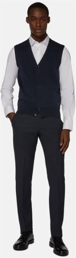 Boggi Vandelende Milano Pima Cotton Knowst -tanktop Blauw Heren