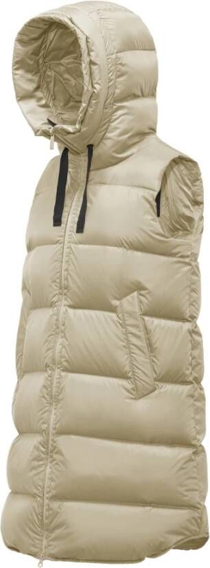 BomBoogie A-Lijn Donsvest Gerecycled Nylon Extra Warm Beige Dames