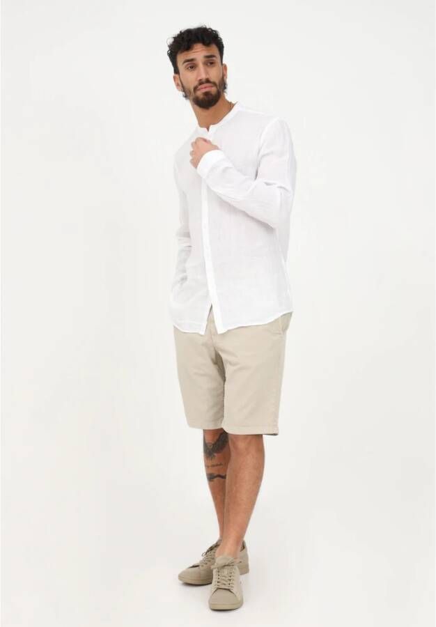 BomBoogie Casual Overhemden Beige Chino Shorts voor Heren Beige Heren