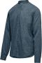 BomBoogie Linnen Katoenen Mandarin Kraag Shirt Blauw Heren - Thumbnail 2