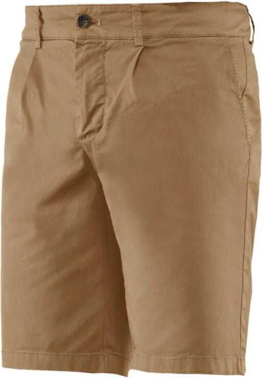 BomBoogie Geplooide Chino Bermuda Shorts Beige Heren