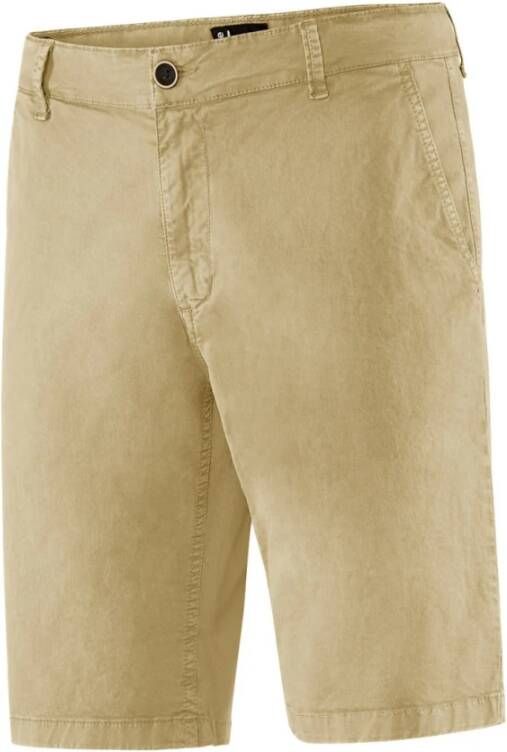 BomBoogie Chino Shorts in Cotton Gabardine Beige Heren
