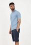 BomBoogie Katoenen Gabardine Chino Bermuda Shorts Blauw Heren - Thumbnail 3