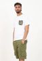 BomBoogie Cargo Stijl Stretch Katoenen Shorts Groen Heren - Thumbnail 3