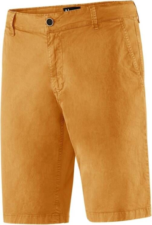 BomBoogie Chino Shorts in Cotton Gabardine Oranje Heren
