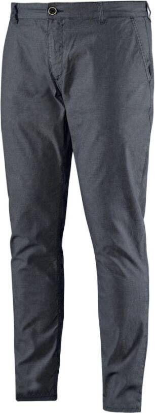 BomBoogie Slim Fit Overdyed Katoenen Chino Broek Blauw Heren