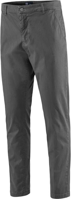 BomBoogie Slim Fit Stretch Katoenen Chino Broek Grijs Heren