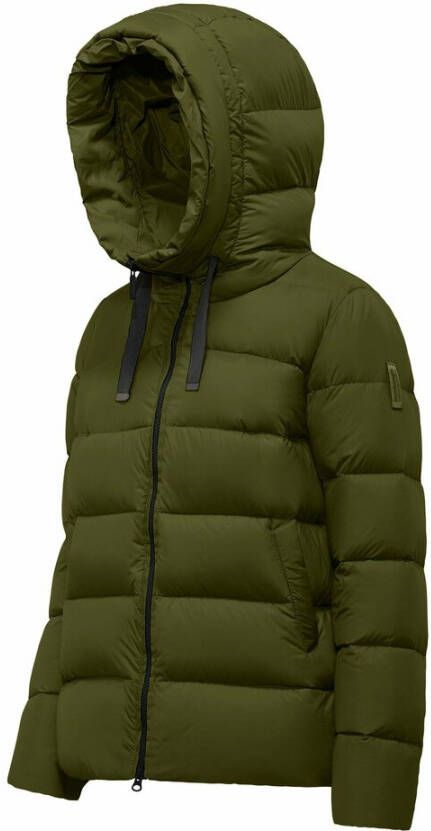 BomBoogie Rome Donzen Jas van Gerecycled Nylon Groen Dames