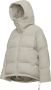 BomBoogie Nagoya Cape Oversize Bi-Materiaal Cape met Donsvulling Beige Dames - Thumbnail 2