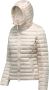 BomBoogie Gewatteerde jas met capuchon in helder nylon Beige Dames - Thumbnail 2