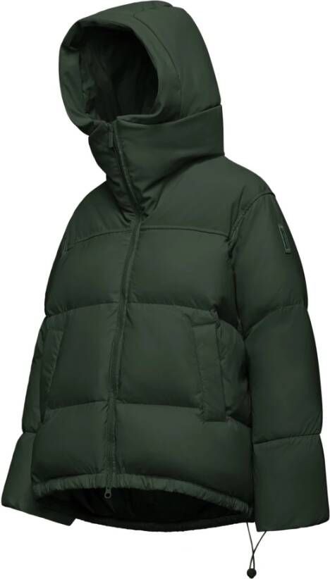 BomBoogie Nagoya Cape Oversize Bi-Materiaal Donsgevuld Cape Groen Dames