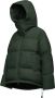 BomBoogie Nagoya Cape Oversize Bi-Materiaal Donsgevuld Cape Groen Dames - Thumbnail 2