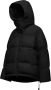 BomBoogie Nagoya Cape Oversize Bi-Materiaal Cape met Donsvulling Zwart Dames - Thumbnail 2