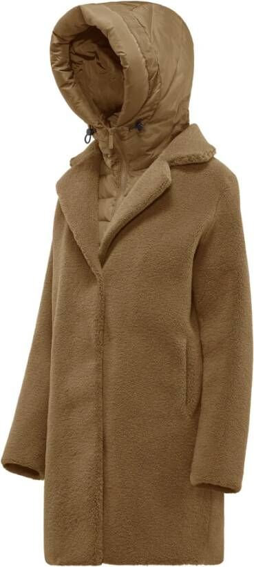 BomBoogie Sherpa Fleece Overjas Blijf warm en stijlvol Bruin Dames