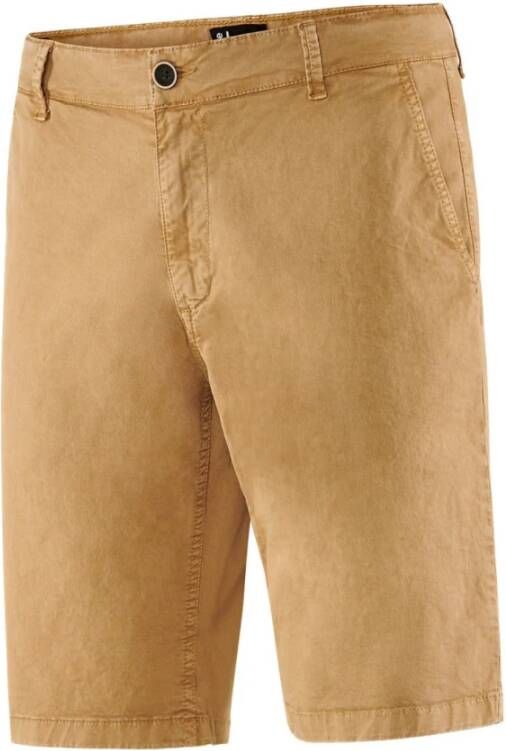 BomBoogie Heren Chino Shorts van Katoenen Gabardine Beige Heren