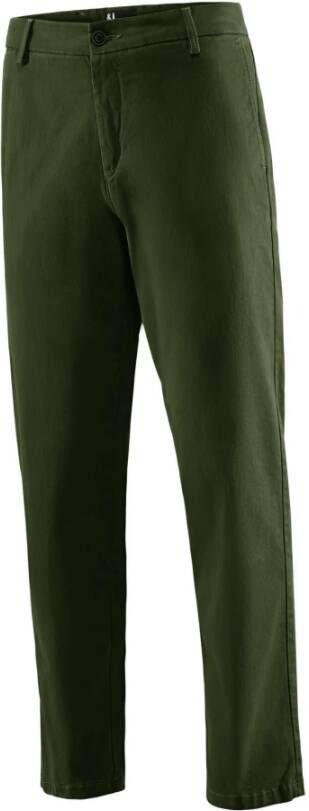 BomBoogie Katoenen Gabardine Chino Broek Green Heren