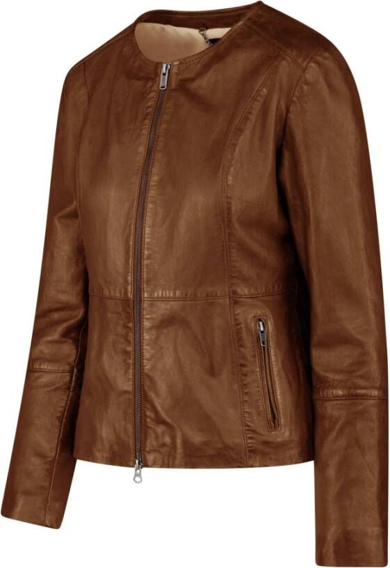 BomBoogie Soon Leather jacket Bruin Dames