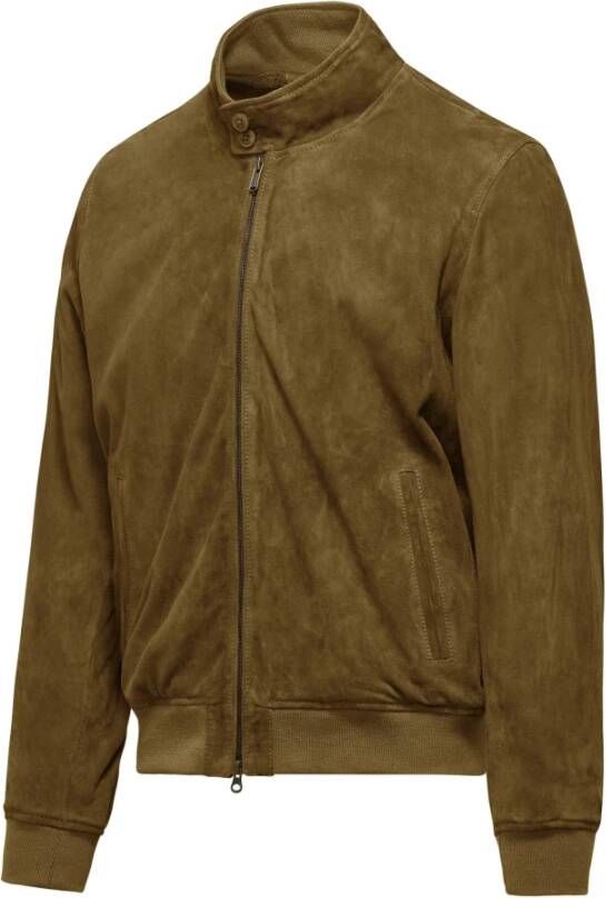 BomBoogie Suede Friz Bomberjack Geel Heren