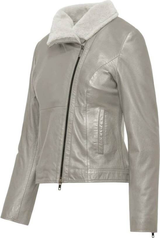 BomBoogie Leather Jackets Grijs Dames