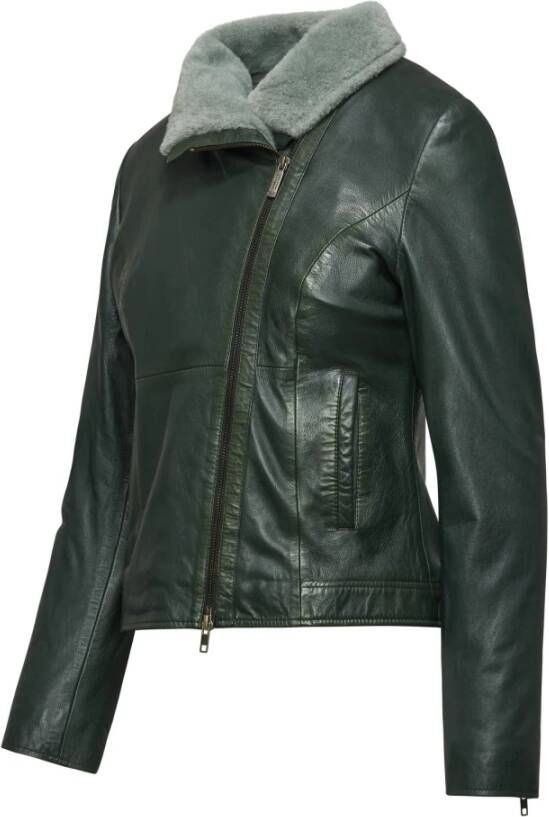 BomBoogie Leather Jackets Groen Dames