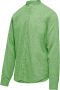 BomBoogie Linnen Katoenen Mandarin Kraag Shirt Green Heren - Thumbnail 2