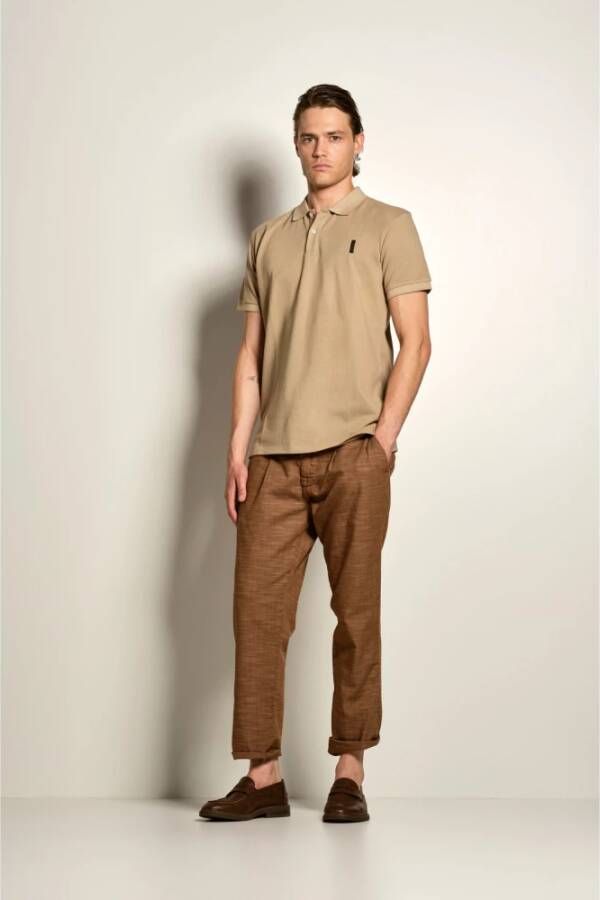 BomBoogie Piqué Katoenen Poloshirt Beige Heren - Foto 2