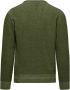 BomBoogie Geribbelde wollen blend crewneck trui Groen Heren - Thumbnail 2