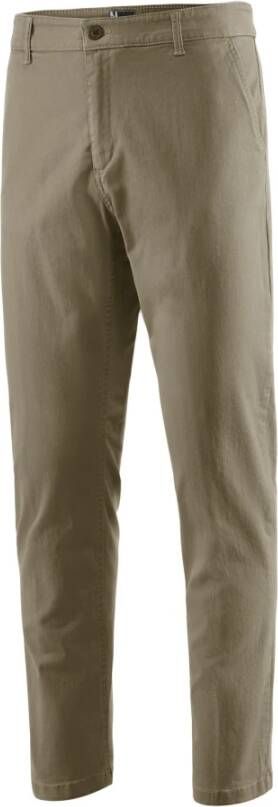 BomBoogie Slim Fit Chino Broek van Stretch Katoen Gabardine Beige Heren