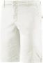 BomBoogie Stretch Gabardine Slim Fit Chino Bermuda Shorts White Heren - Thumbnail 2