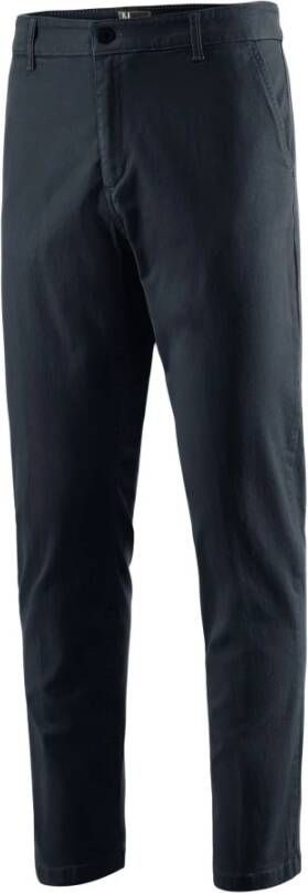 BomBoogie Stretch Katoenen Gabardine Chino Broek Blauw Heren