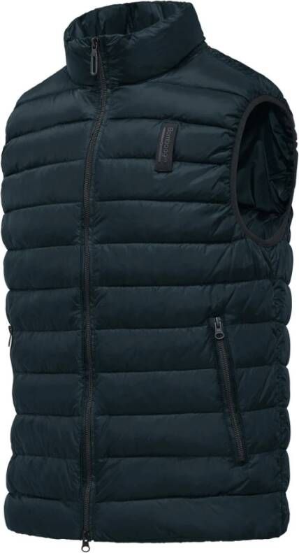 BomBoogie Gewatteerd Nylon Vest voor Heren Blauw Heren