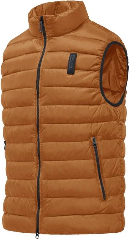 BomBoogie Gewatteerd Nylon Vest voor Heren Bruin Heren