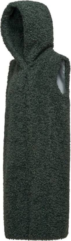 BomBoogie Sherpa Fleece Hooded Vest Groen Dames