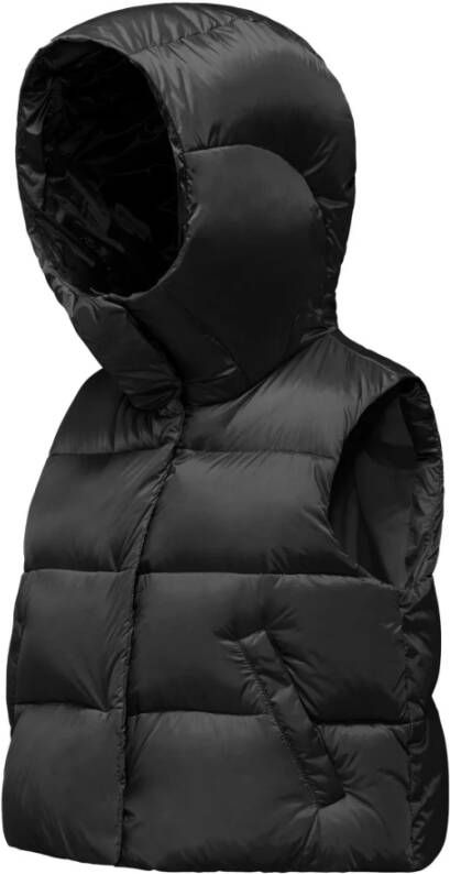 BomBoogie Ottawa Vest Korte dames donsvest van Bright Nylon Zwart Dames