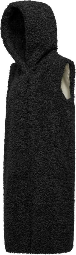 BomBoogie Sherpa Fleece Hooded Vest Zwart Dames
