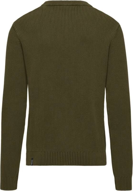 BomBoogie Warme Katoenen Crew Neck Sweater Groen Heren