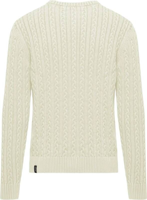 BomBoogie Warme Katoenen Kabel Gebreide Trui Beige Heren