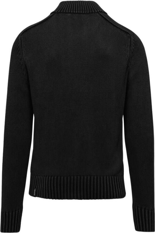 BomBoogie Warme Mock-neck Katoenen Vest Zwart Heren