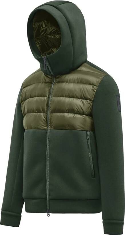 BomBoogie Turin Jack Hoodie van twee materialen Groen Heren