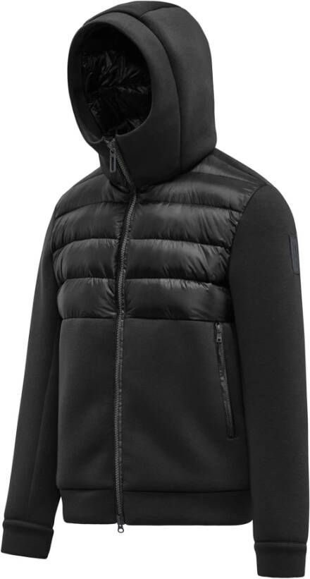 BomBoogie Turin Jacket Jack van twee materialen neopreen en nylon ripstop Zwart Heren