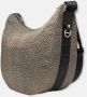 Borbonese Luna Bag Medium Stijlvolle Schoudertas voor Moderne Vrouwen Beige Dames - Thumbnail 2