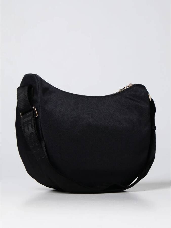 Borbonese Luna Bag Middle Stijlvolle Schoudertas voor de Moderne Vrouw Black Dames