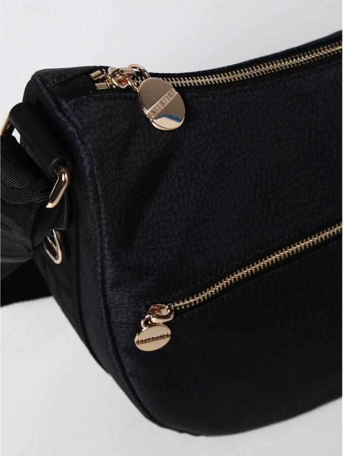 Borbonese Luna Bag Middle Stijlvolle Schoudertas voor de Moderne Vrouw Black Dames
