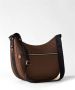Borbonese Bruine Handtas met Verstelbare Band Brown Unisex - Thumbnail 2