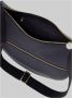 Borbonese Mezzaluna Schoudertas Nylon Leer Zwart Black Dames - Thumbnail 7